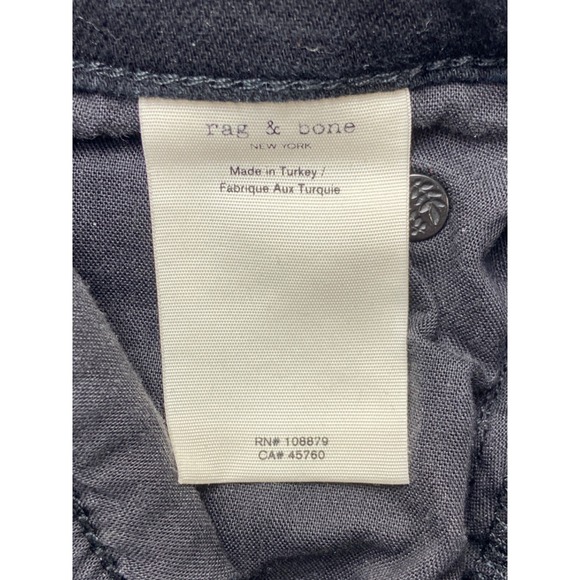 Rag & Bone Womens Jeans 29x25 Nina‎ High Rise Ankle Skinny Black  Stretch Tag 29 - Picture 12 of 15